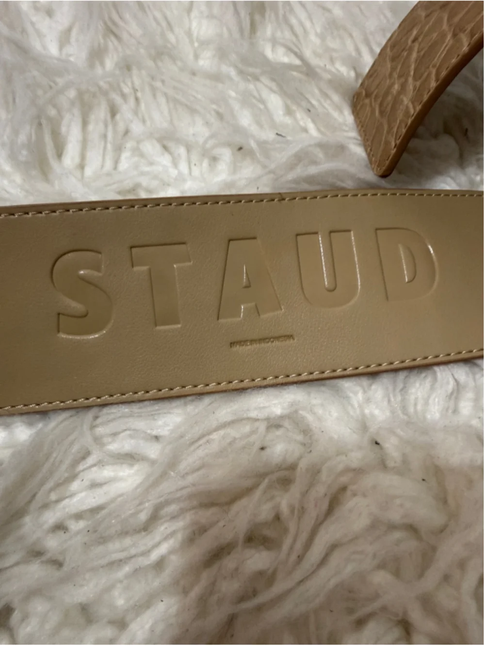 Staud wide leather belts medium